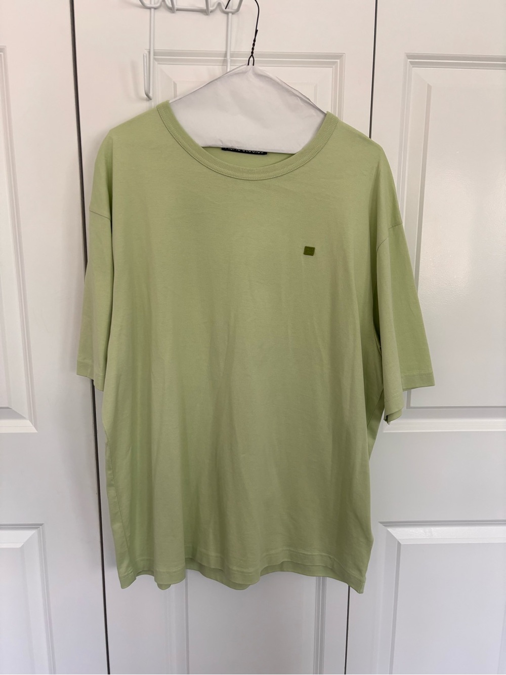 Acne Light Green Crewneck Short Sleeve Tee
